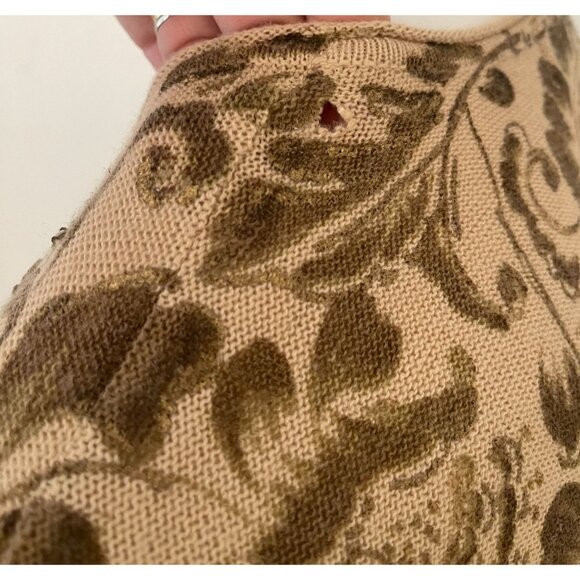 Alfred Dunner Wool Blend PLUS 2X Gold Beaded Button Cardigan 3/4 Sleeves Party - Picture 11 of 12